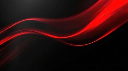 Bold red flare cutting through the dark, horizontal and sleek, adding an elegant touch to the minimalist black backdrop