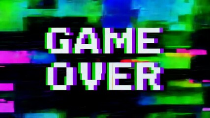Arcade game screen shows game over