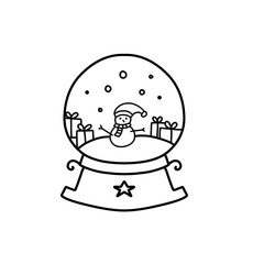 christmas snow globe icon