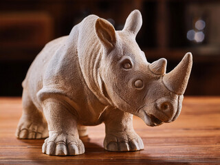 Obraz premium statue of a rhino