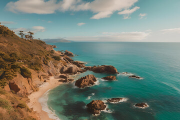 Fototapeta premium Rocky Ocean Coastline 