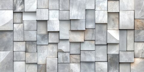 Concrete Block Wall Close-Up