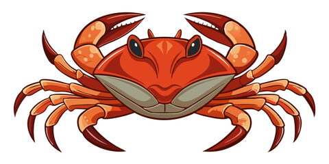  illustration of crab isolated on white background, crab vector illustration