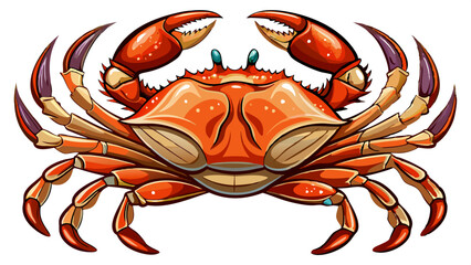 illustration of fresh piece of crab isolated, crab vector illustration
