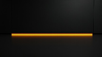 Sleek black backdrop with a glowing yellow horizontal flare, offering a minimalist design with a bright yet elegant visual appeal