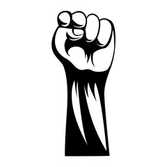 Strong Fist Raise silhouette element