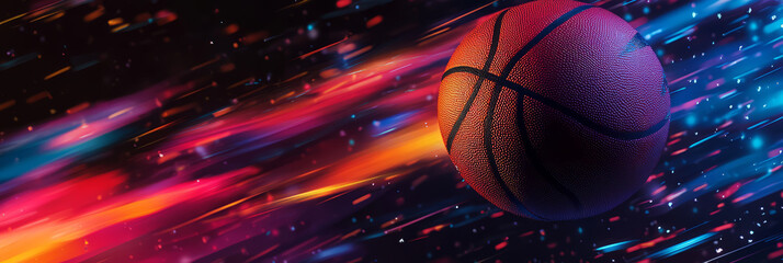 Textured background made of black tinted paper with a sports theme in cool, energetic tones.