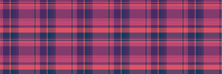 Herringbone textile fabric pattern, usa background seamless tartan. Bag plaid check texture vector in pink and violet colors.