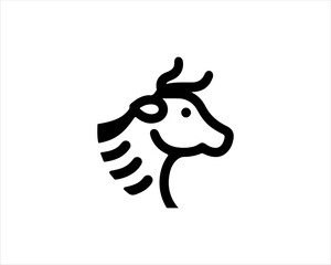 Cow head logo vector. Animal farm. Cow icon vector illustration.