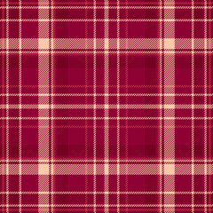 Straight pattern texture background, club textile tartan vector. Line plaid check fabric seamless in red and pink colors.