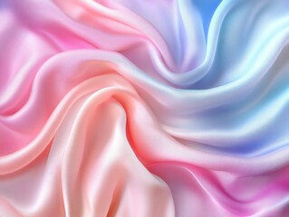 Fototapeta premium Pink and Blue Fabric Close Up