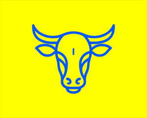 Cow logo vector. Animal farm. Cow icon vector illustration. 