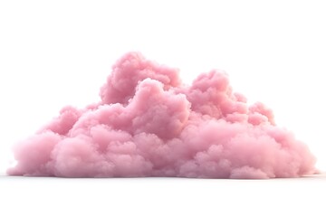 Puffy twilight clouds pastel cutout white backgrounds 3d render
