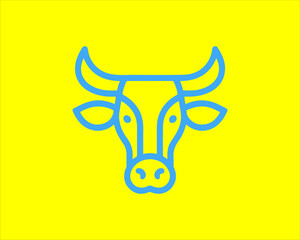 Cow logo vector. Animal farm. Cow icon vector illustration. 