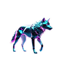 Obraz premium Design a stunning 3D animal figure wolf with a sleek isolated on transparent background