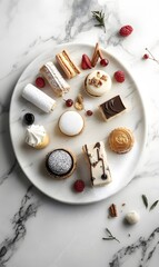 generation AI,a collection of French desserts