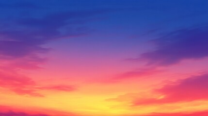 Obraz premium Stunning sunset sky with vibrant hues of blue, purple, and orange, creating a serene and captivating atmosphere.