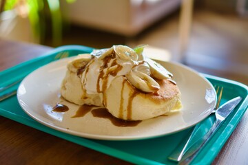 美味しそうなキャラメルパンケーキ
