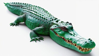 Naklejka premium crocodile isolated on white background