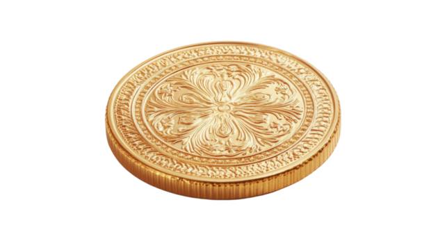 Gold coin transparent background