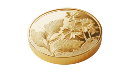 Gold coin transparent background