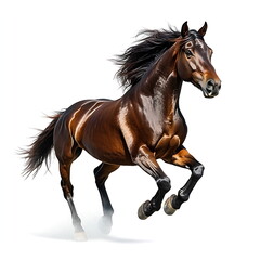 Obraz premium a beautiful horse full body on a white background