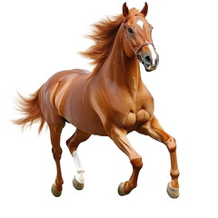 Naklejka premium a beautiful horse full body on a white background