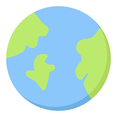 earth icon flat style