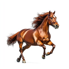 Obraz premium a beautiful horse full body on a white background