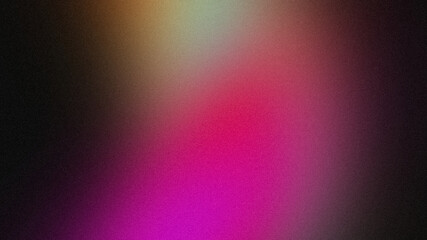 Trendy pink red orange color gradient grainy backdrop design, noise texture, copy space.