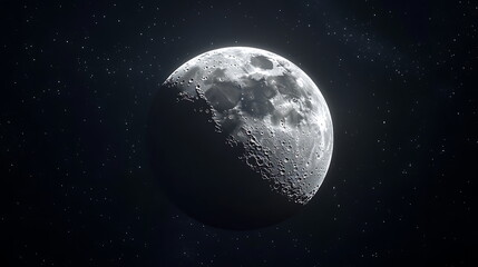 Obraz premium Realistic crescent moon or planet