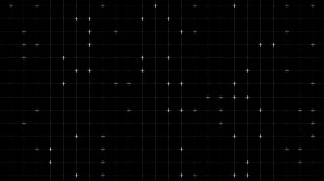 Futuristic HUD grid. Concept of advanced technological interface and sci-fi data. Virtual digital background. Dynamic elements simulate information flow. High-tech artificial intelligence backdrop.