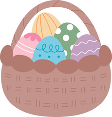 Cute Easter Element Doodle