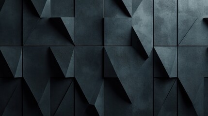 Fototapeta premium Abstract Geometric Pattern on a Gray Wall