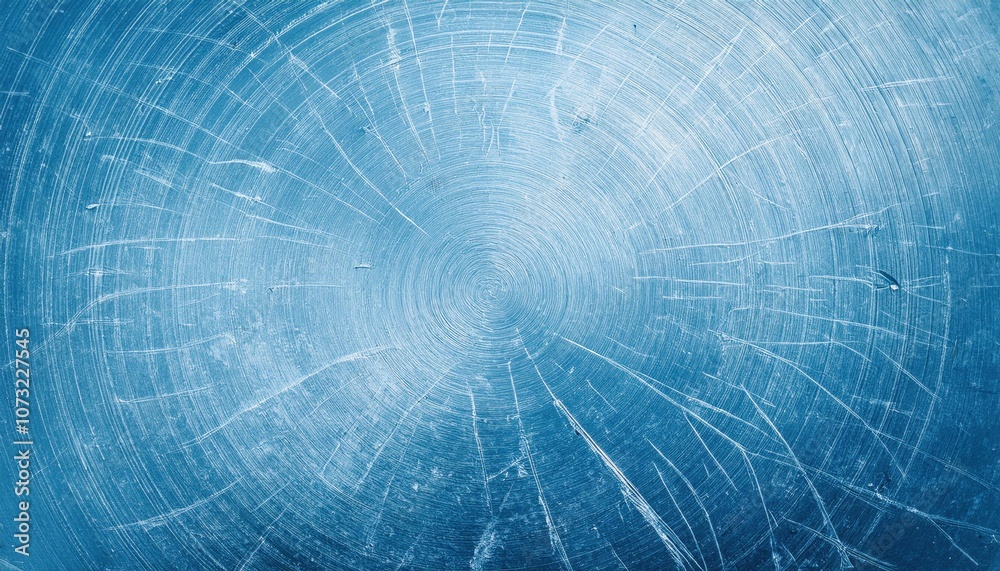 Poster close-up of circular scratches on metallic surface with radiating patterns. perfect for industrial t
