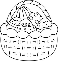 Easter Outline Coloring Page for Kid Printable