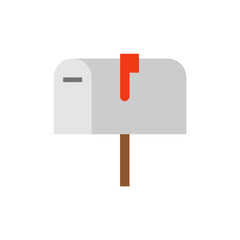 Mailbox with Raised Flag
