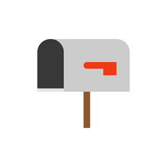 Gray Mailbox with Flag
