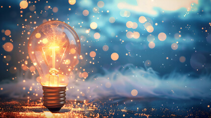 Innovative idea in blue toned night sky  ai genrative