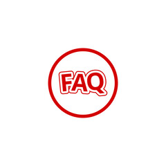 FAQ information icon isolated on transparent background