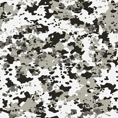 Snow Terrain Abstract Hunting Camouflage Pattern, Seamless Repeating Camo Texture