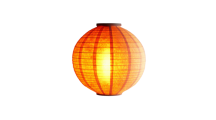 Decorative paper lantern transparent background