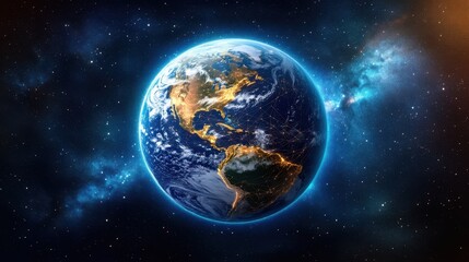 Obraz premium The Earth in Cosmic Space