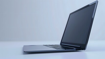 Sleek Laptop Design with Black Screen
