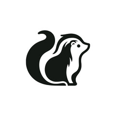 skunk animal wild nature forest logo vector illustration template design