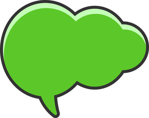 Green Comic Speech Bubble