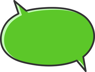Green Comic Speech Bubble