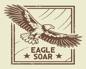 Eagle design over beige background, vector illustration EPS10.
