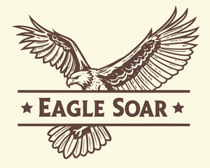 Eagle design over beige background, vector illustration EPS10.
