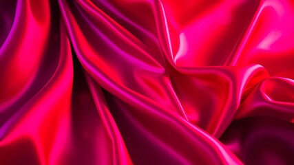 Obraz premium Abstract Swirling Drapery of Deep Crimson Satin, Reflecting Light and Creating a Luxurious and Elegant Textural Background